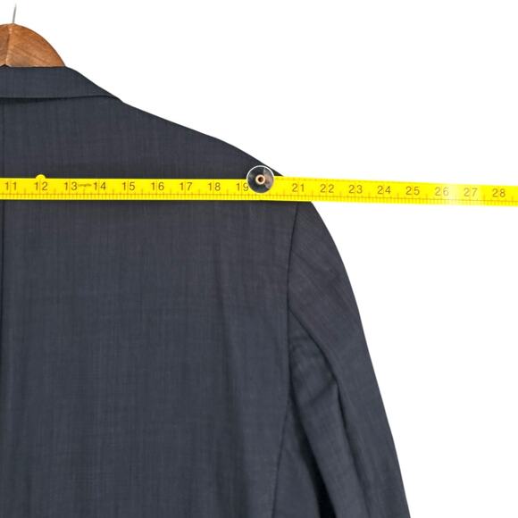 Jos‎ A Bank Blue 2 Button Notched Lapel Wool Classic Blazer Jacket Size 46L - Picture 11 of 11
